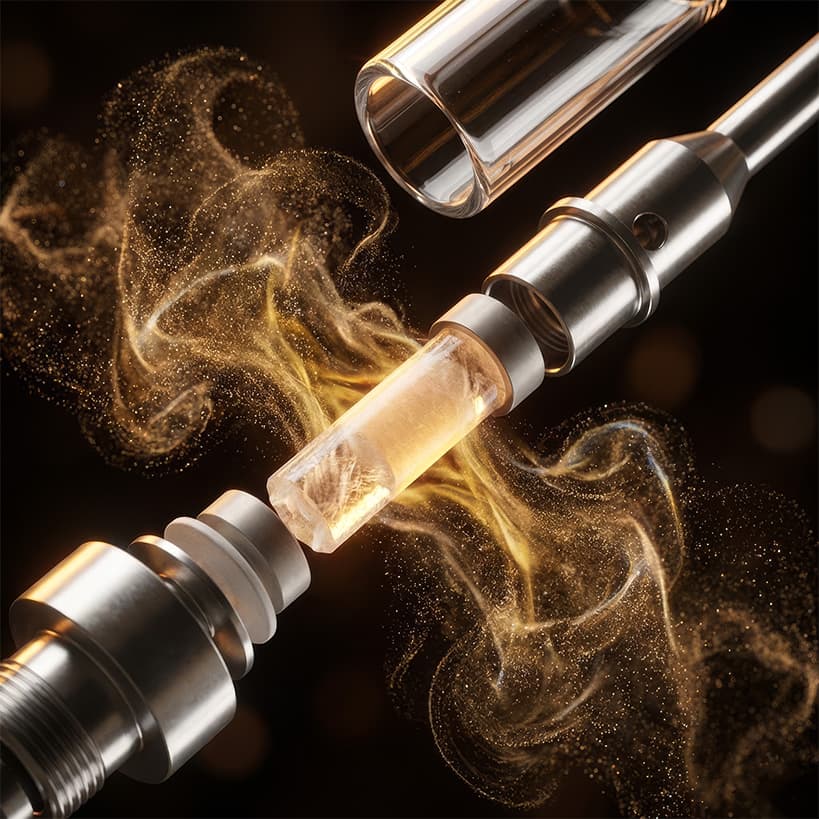 Close up of MicroCore Technology showing the patented core